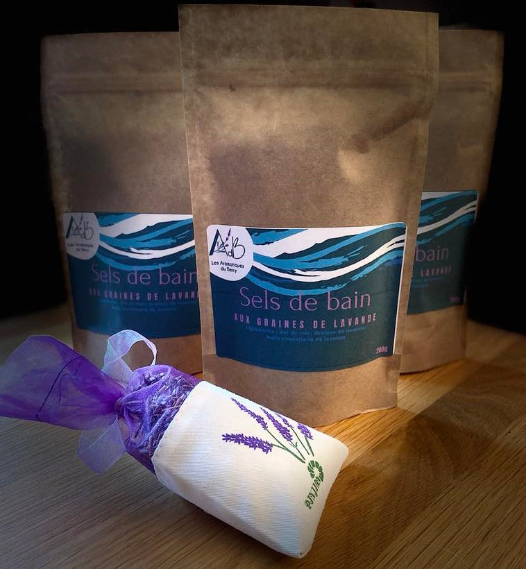 Sel de bain à la lavande